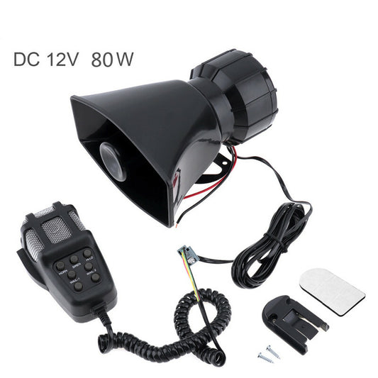 Car High Loud 7 Sound Horn 12V MIC Microphone Loud Speaker Speeches Horn
