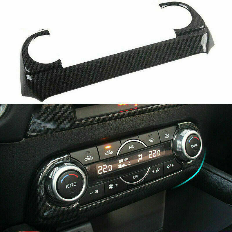 for Mazda CX-5 2017-2021 Carbon Look Air Conditioner Switch On-Off Cover Trim