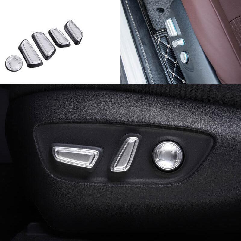 5X ABS Silver for Toyota RAV4 2019-2023 for Seat Adjustment Button Cover Decoration
