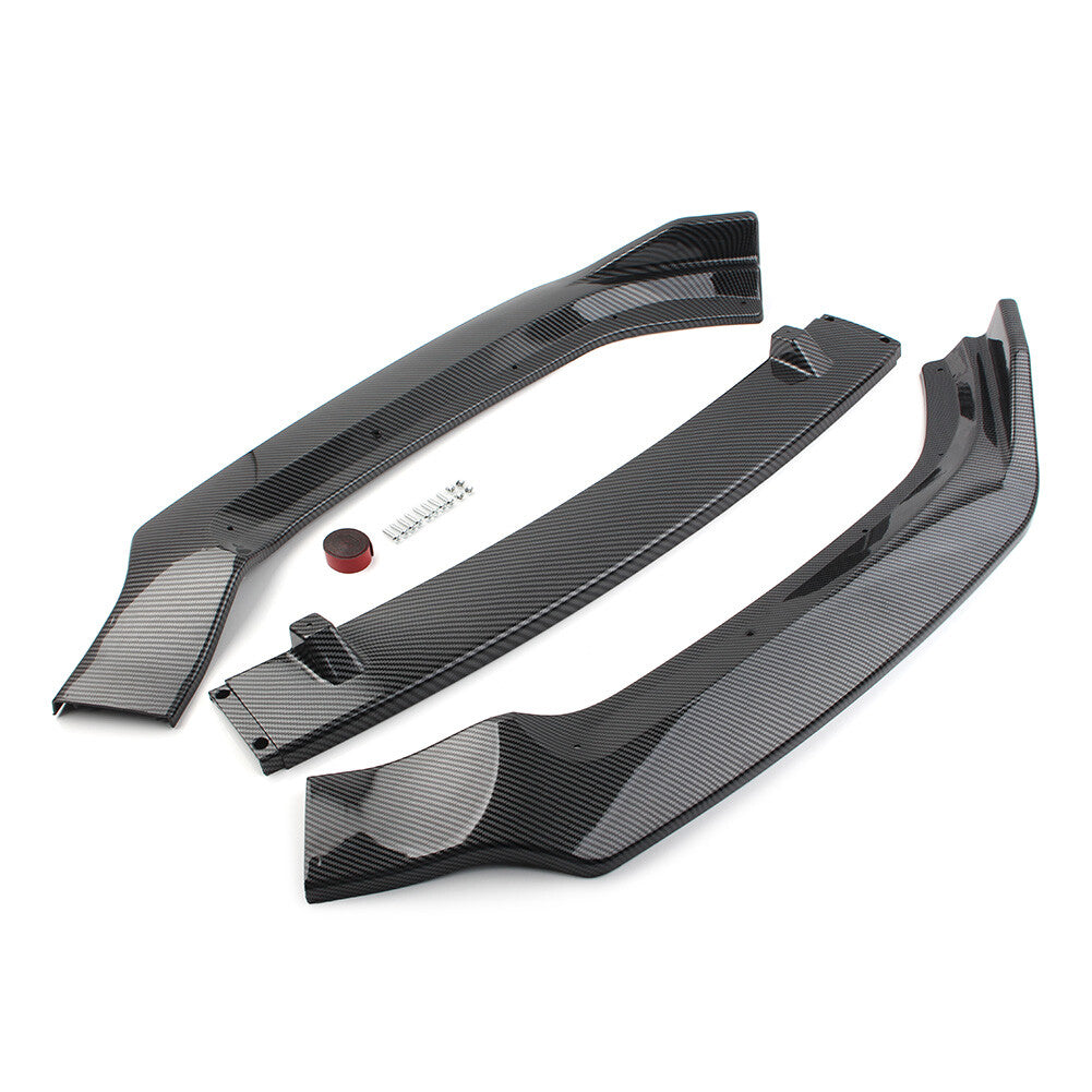 Front Bumper Lips Spoiler Kit Carbon Fiber Fit for Audi A4 2017-2019 Car