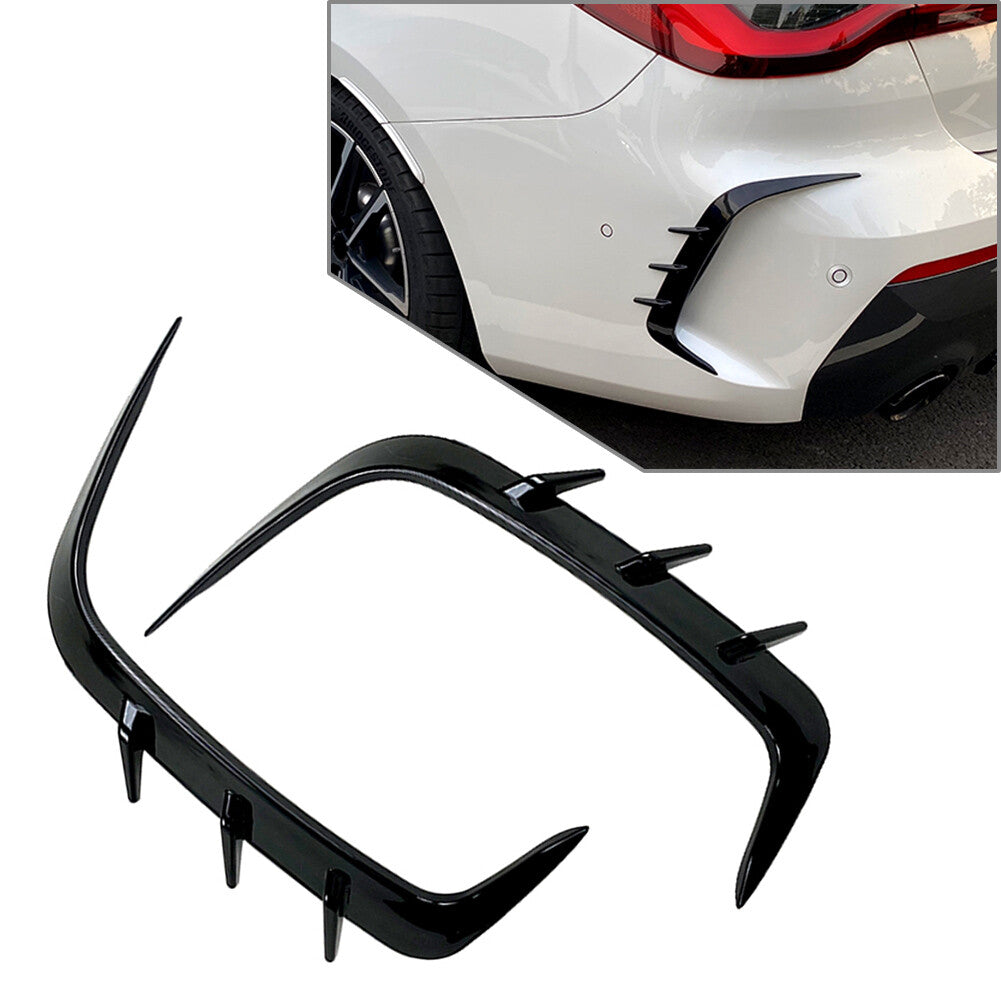 Rear Bumper Splitter Canard Air Vent Trim for BMW 4 Series G22 G23 M-Sport 21-22