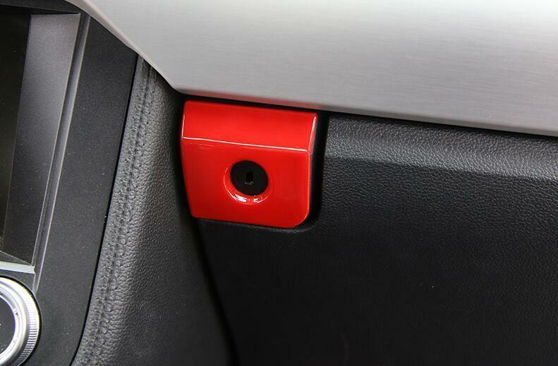 for Ford for Mustang 2015-2022 Paint Red Dashboard for Co -pilot Handle Cover Trim 1PCS