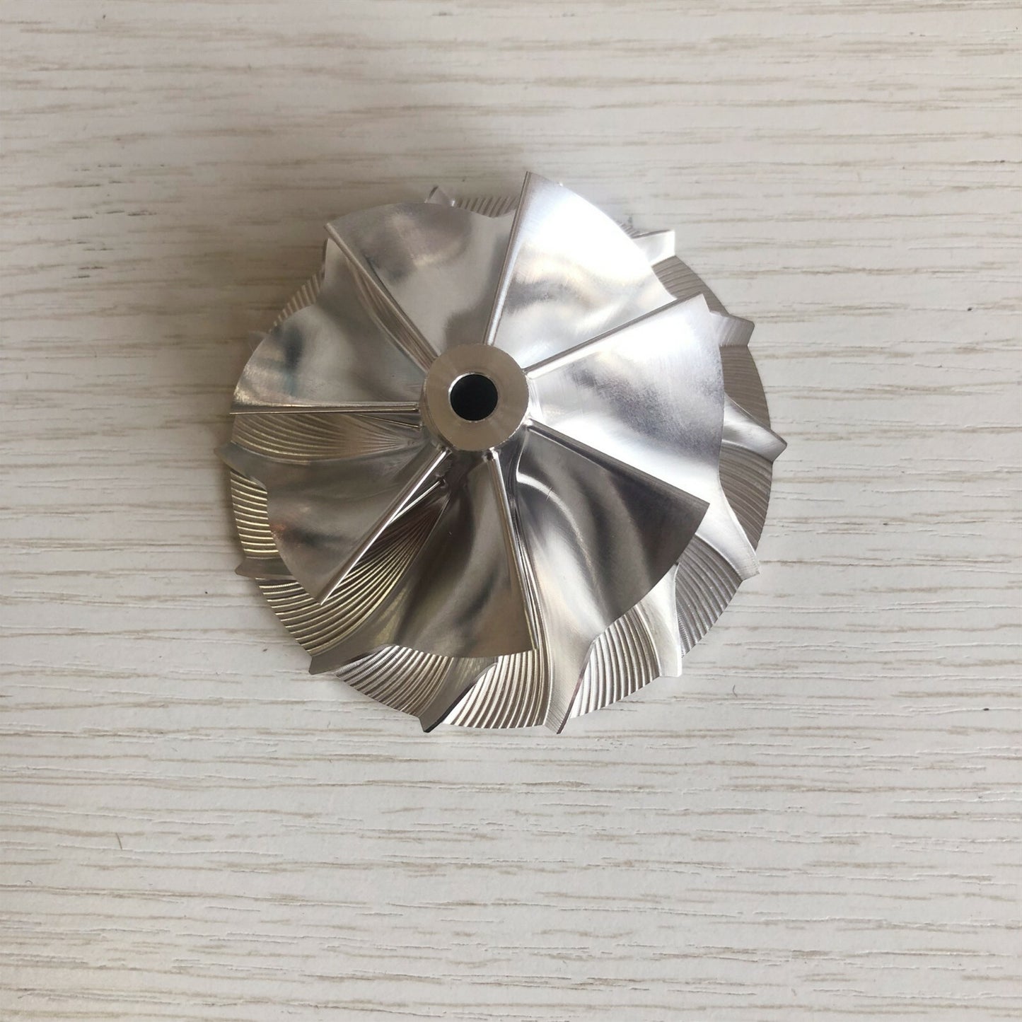 RHF5 Reverse 54.50/70.00 mm 7+7 Blade Performance Turbine Billet Compressor Wheel