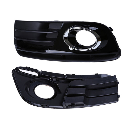 A pair of black front bumper bezels, side grille, and fog light protectors for 2013-2017 for Audi Q5.
