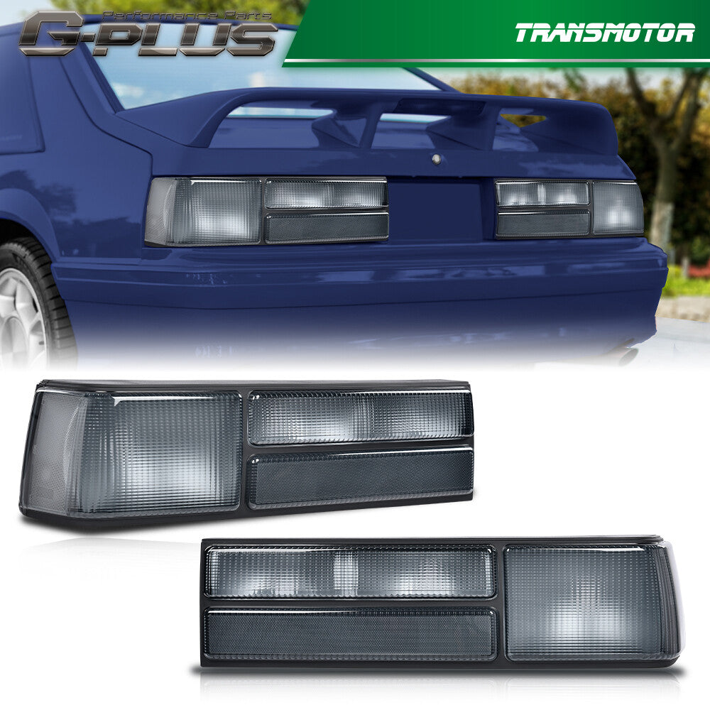 The smoked lens taillights do not include bulbs suitable for Ford Mustangs from 1987 to 1993.