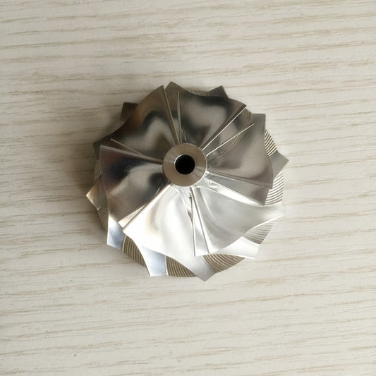TD04HL 19T 46.02/58.00 mm 6+6 Blade 49189-X Turbine Billet Compressor Wheel