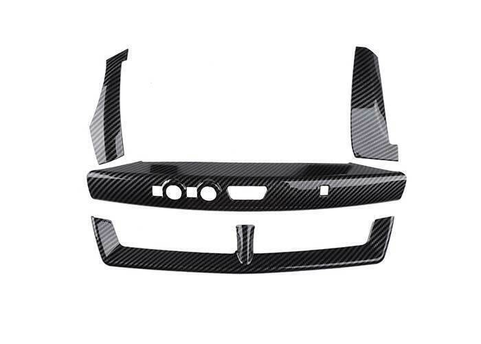 for Cadillac CT5 2020-2024 Carbon Fiber Middle Console Navigation Panel Trim 4PC