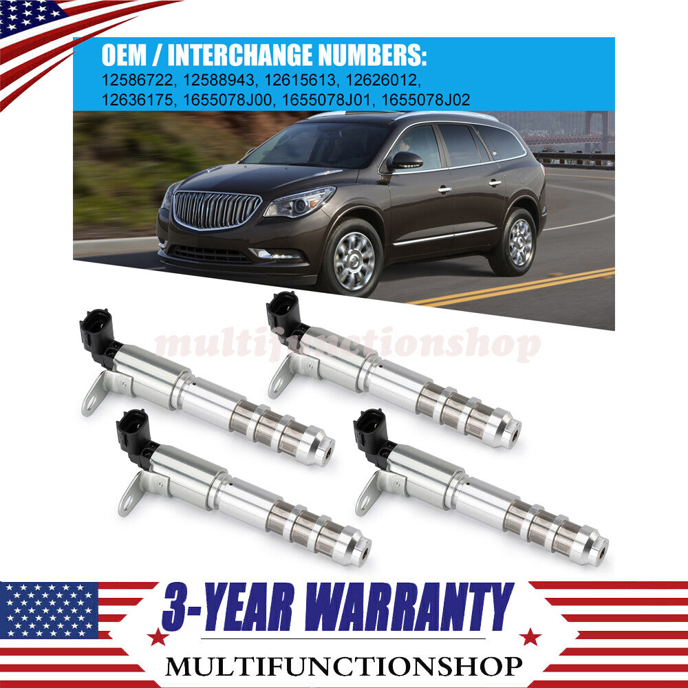 4X Variable Valve Timing Solenoid for Cadillac Cts 2004-2015 12586722 12588943