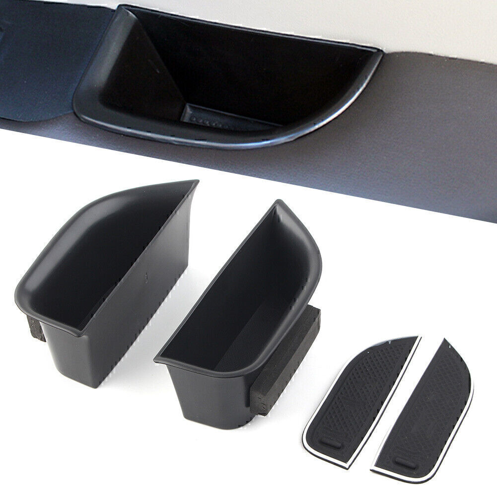 Car Rear Door Handle Armrest Storage Box Tray Bin Kit Fit for Lincoln MKZ 2014-2016