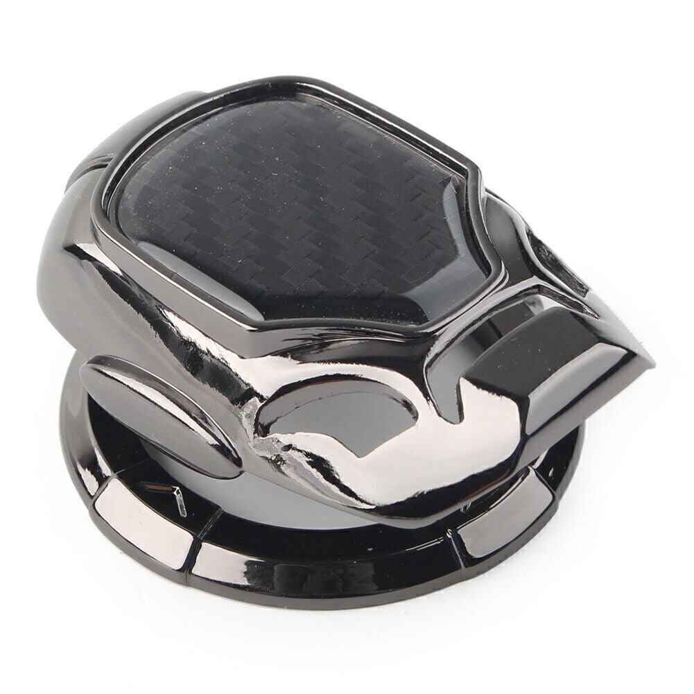 Ignition Engine Decor Ring Trim Cover Cap Start Stop Button Black Universal
