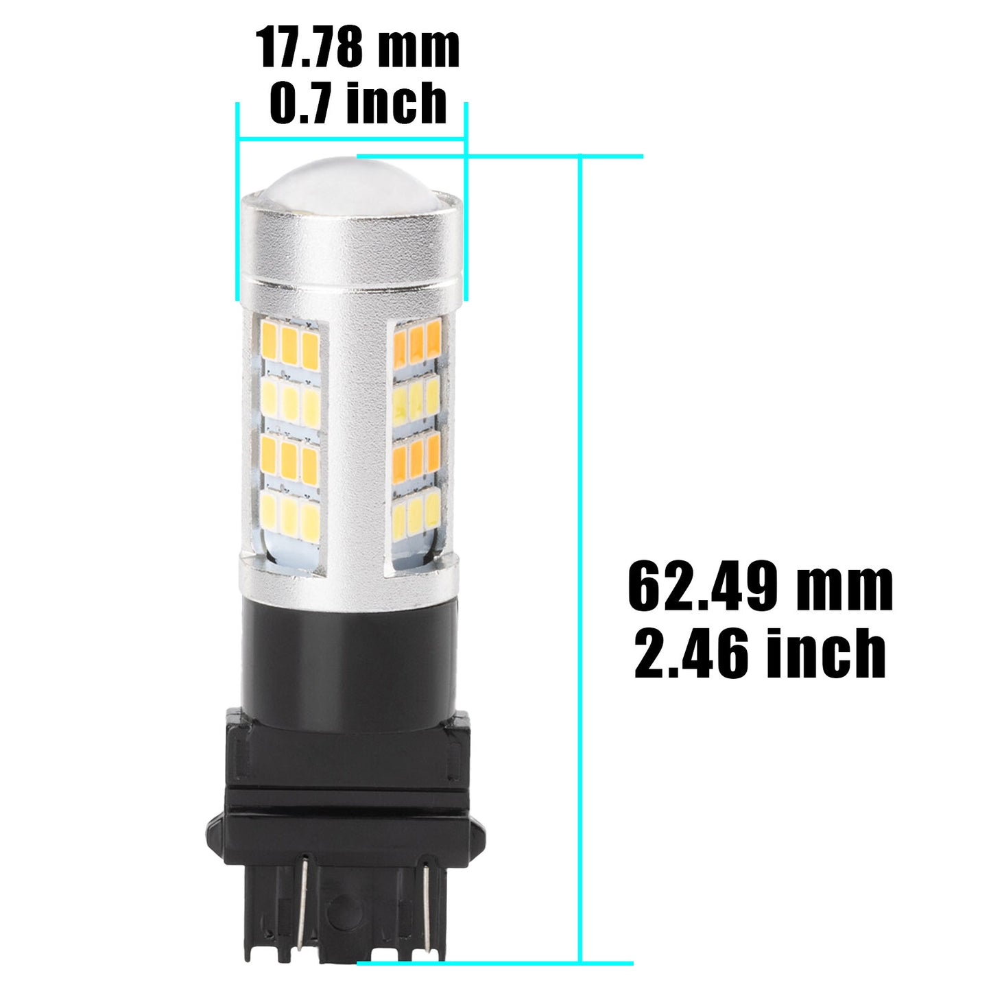 4-Piece Incorrect LED DRL Switch Turn Signal Parking Bulb 3157 new - Free