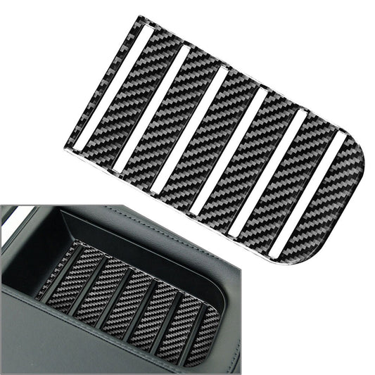 Armrest Box Slot Panel Cover Trim for Toyota Tundra 2014-2021 Black Carbon Fiber