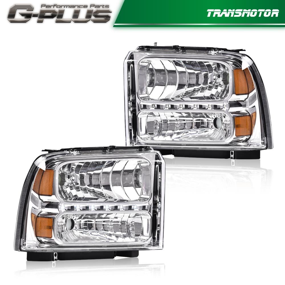 Suitable for Ford 2005-07 Super Duty headlights with LED light strips and fog lights F250 F350
