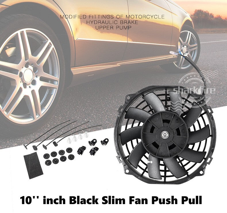10-inch universal ultra-thin push-pull radiator with 12V 80W high-performance cooling fan