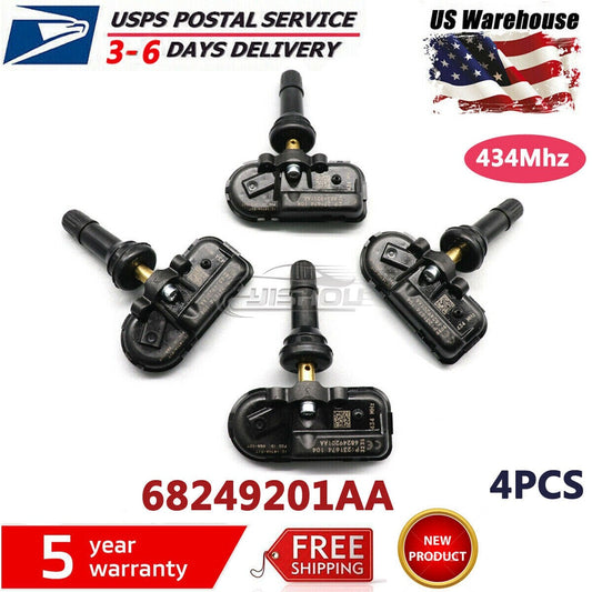 4x TPMS TIRE PRESSURE SENSOR 68249201AA for JEEP CHEROKEE for RAM 1500 434Mhz
