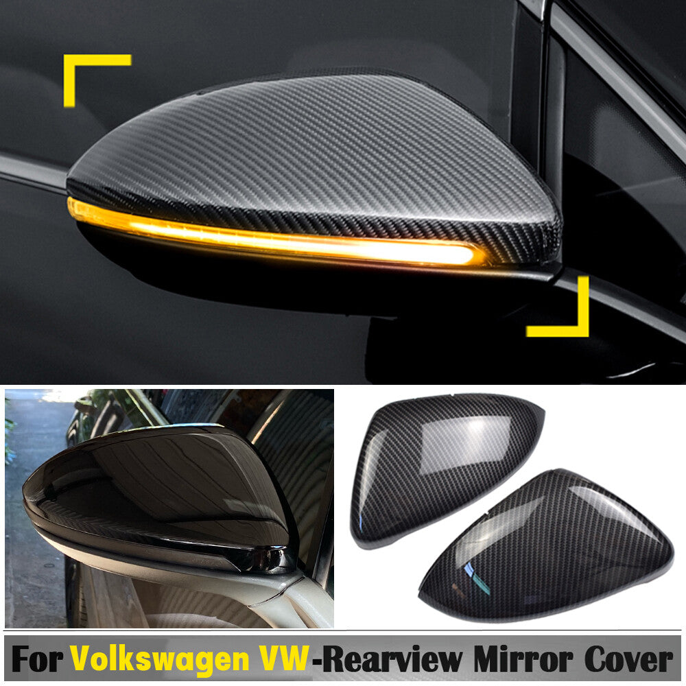 2-Piece Set of Rearview Mirror Covers/Wing Caps for Volkswagen for Golf MK7 Mk7.5 GTI (2013-18)