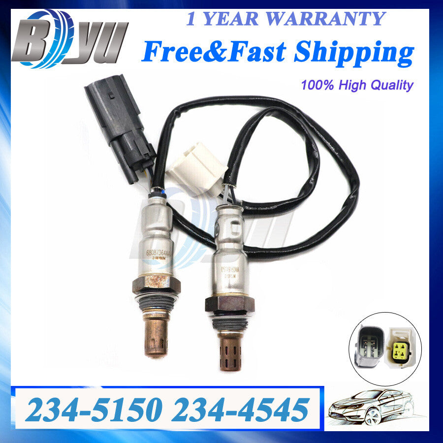 Set of 2pcs Up+Downstream New Oxygen O2 Sensors for Jeep Cherokee 2.4L 2014-2019