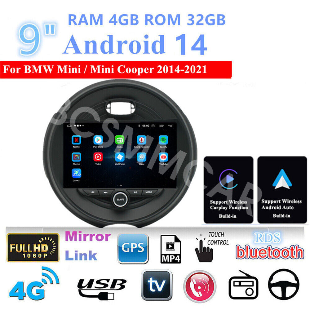 Video Player For Carplay Touch Screen Fit for BMW for Mini Cooper F55 F56 2014-2021