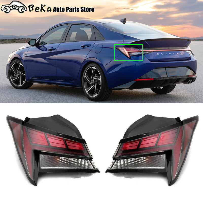 A pair of left + right exterior LED taillights for the 2021-2023 for Hyundai for Elantra .