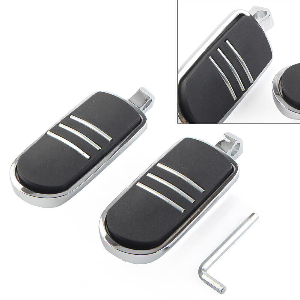 M?nnliche Fu?rasten Pedal 32mm 1.25 Fur for Harley Eisen XL 883 1200 Dyna Chrom