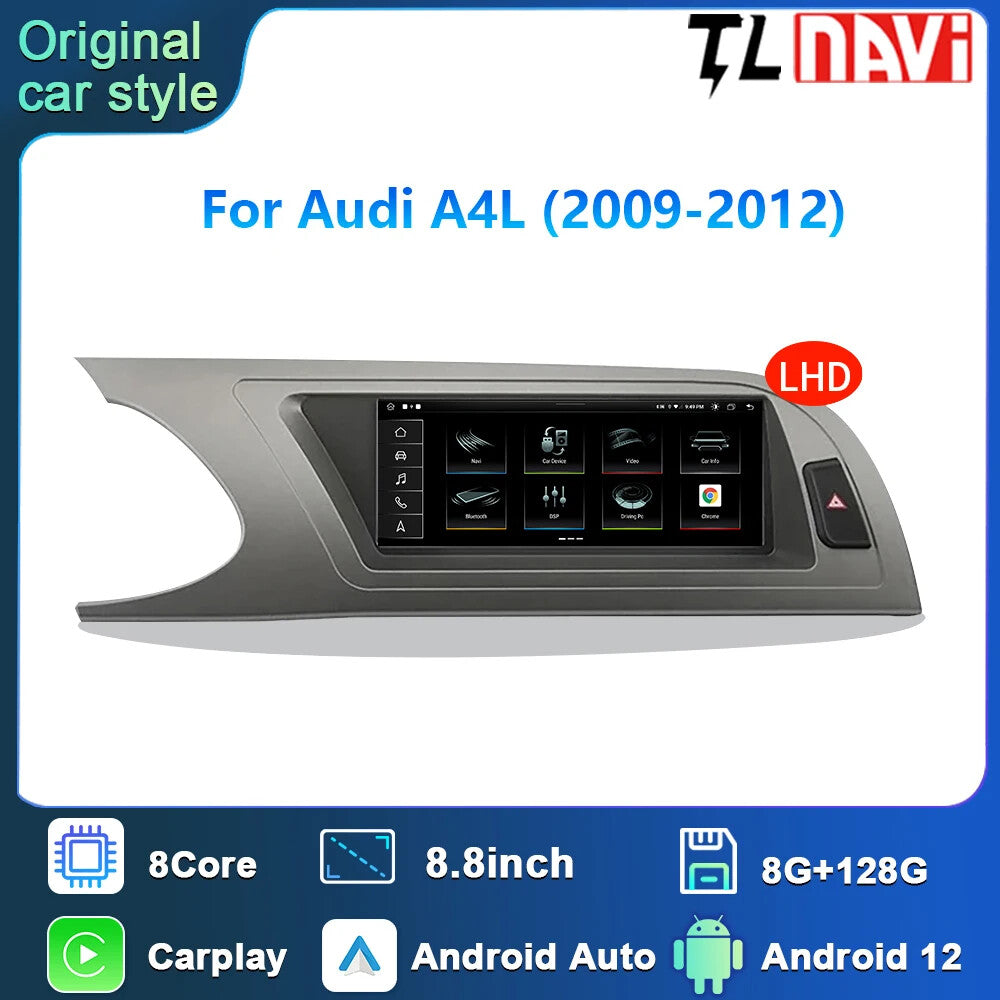for Audi for A4 A4L A5 B8 2009-2012 Android GPS CarPlay Car Radio Auto Player Screen