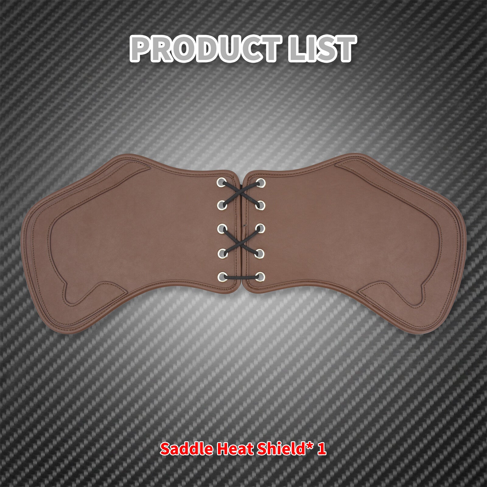 Brown Leather Heat Saddle Shield Deflector Cushion Fit for Harley Sportster Dyna
