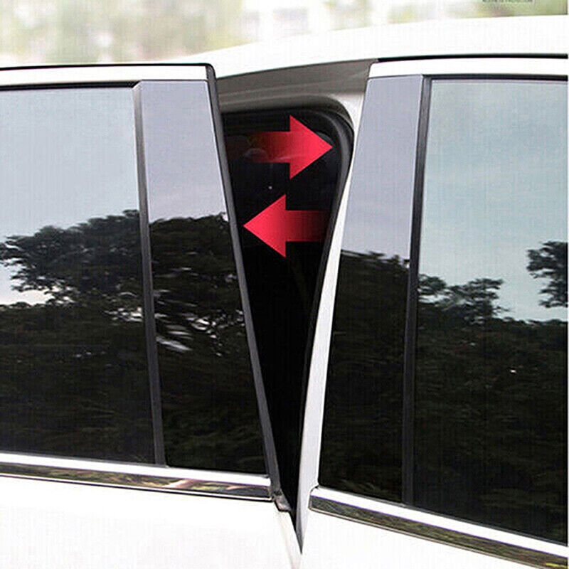 for Nissan Murano 2015-22 Piano Black Pillar Post Door Window Molding Strip Trim