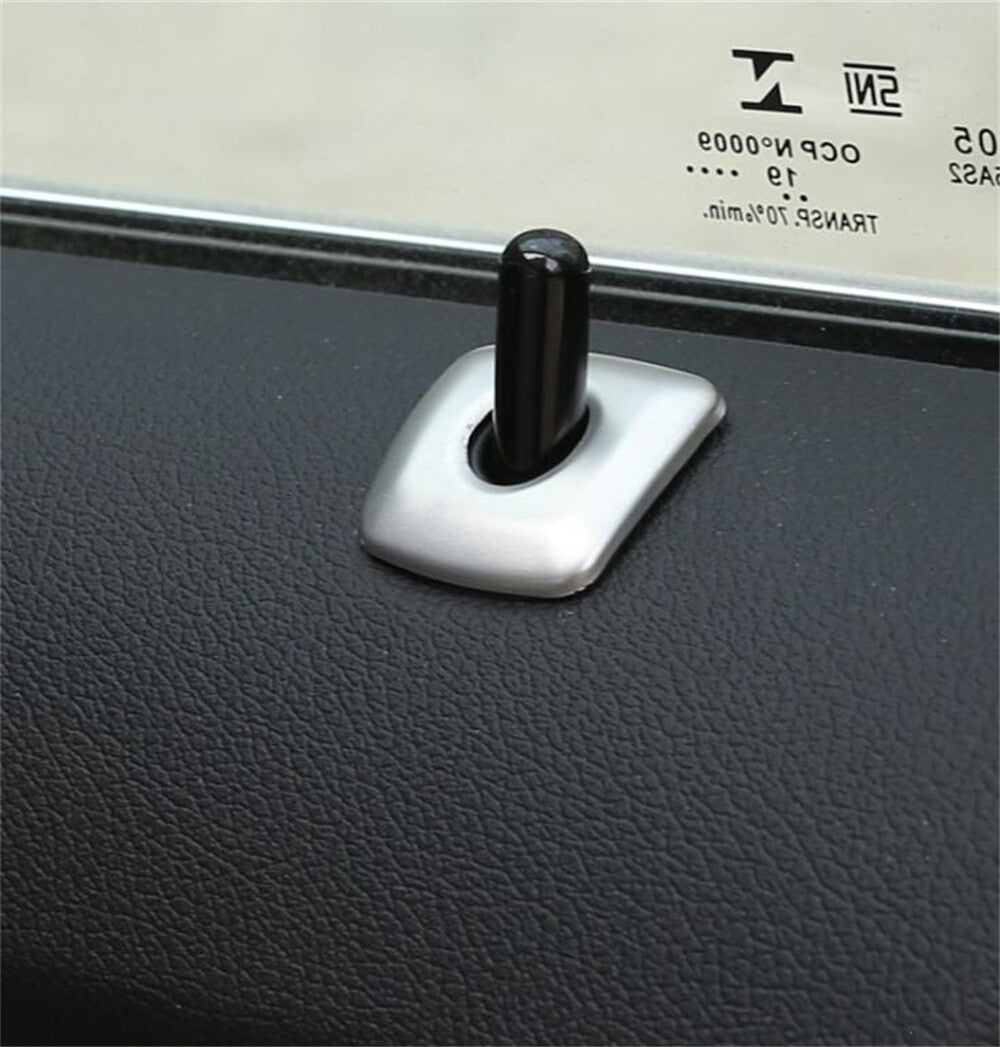 Steel Silver Interior Door Lock Pins Ring Cover for BMW 3 Series G20 G28 2020-22