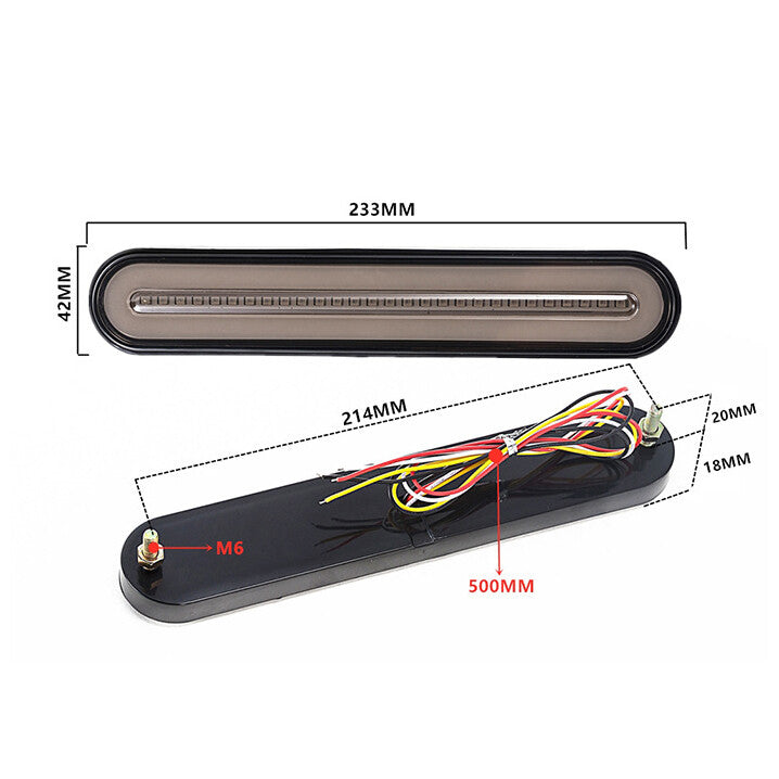 Flowing Brake Tail Turn Signal LED Light Bar for Harley-Davidson Fender Bagger