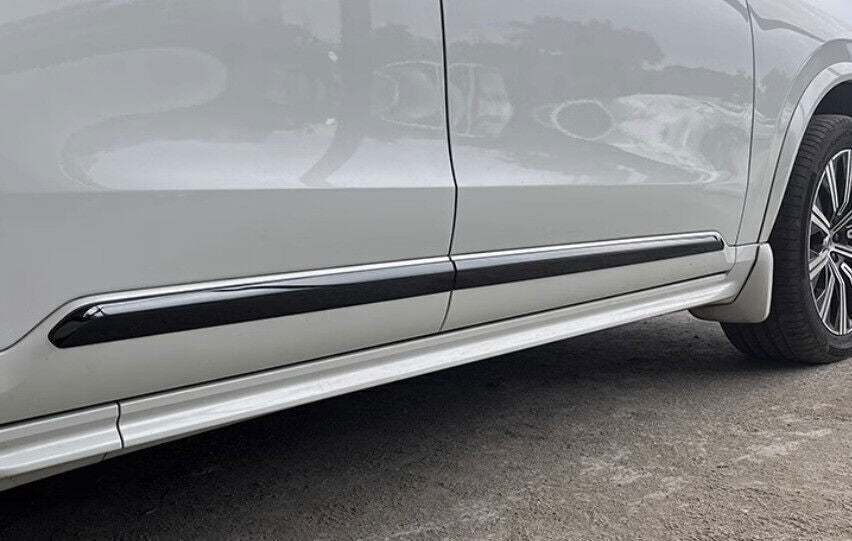for Volvo XC90 2016-2024 Black Titanium Side Door Body Guard Molding Strip Cover