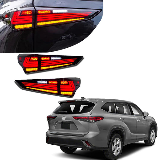 LED taillights with start-up animation for 2020-2022 for Toyota Highlander