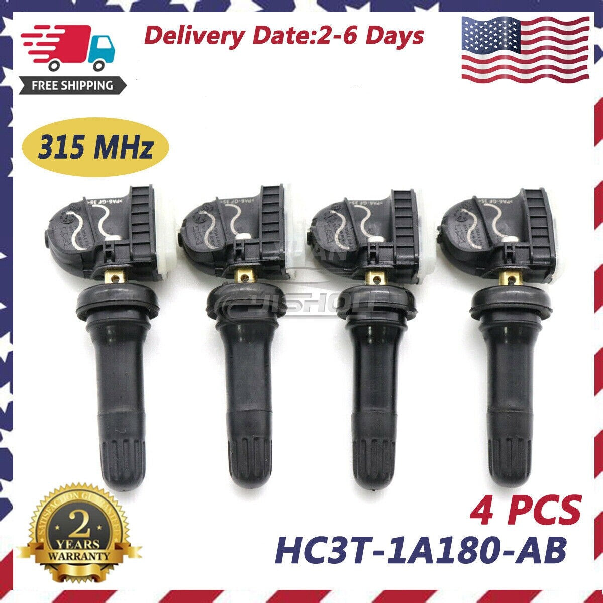 4PCS TPMS HC3T-1A180-AB Tire Pressure Sensor For 2017-2019 for Ford F-250 315MHz
