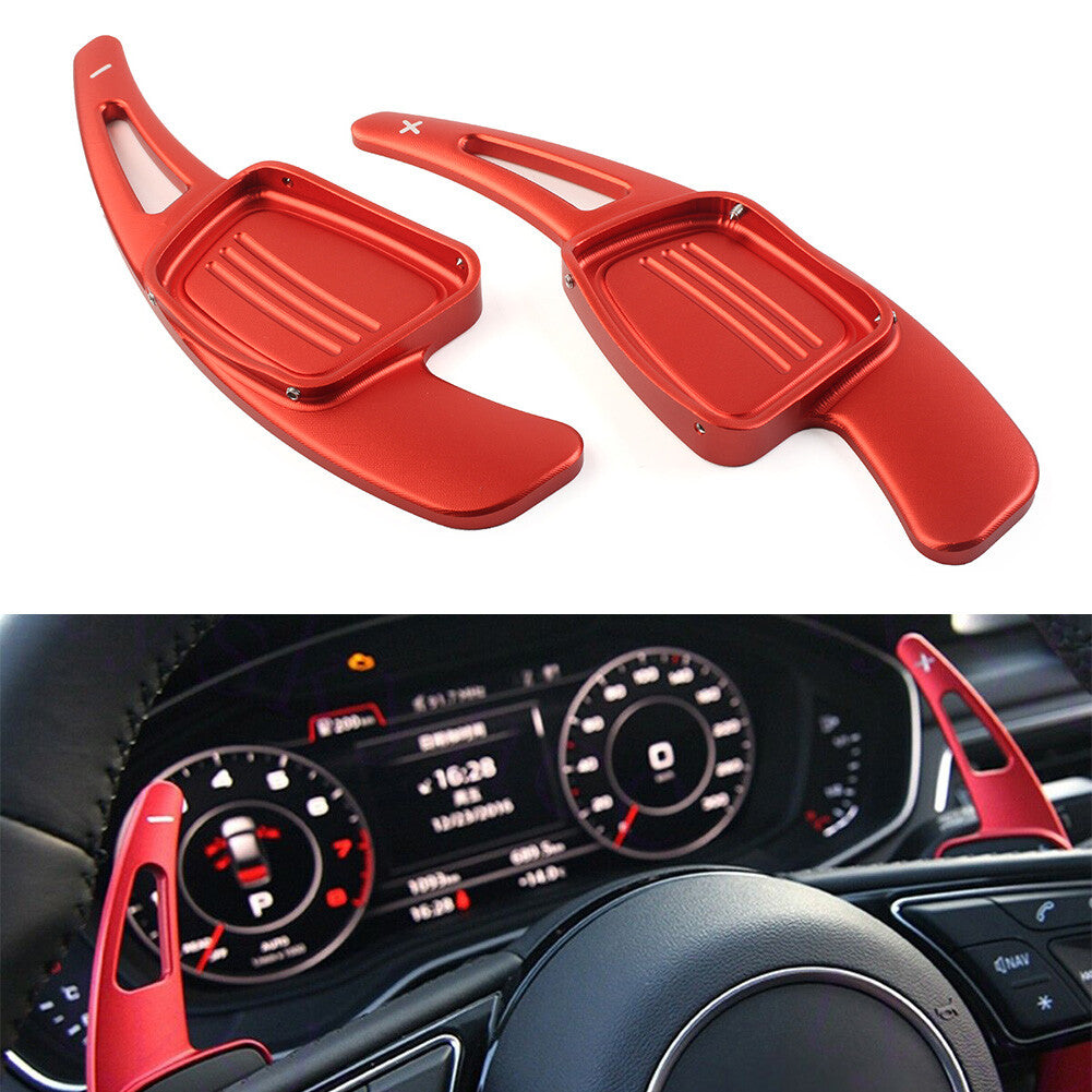Steering Wheel Shift Paddle Shifter Fit for Audi A3 A4L A5 A6L S3 S4 Q2 Q5L Q7 Red