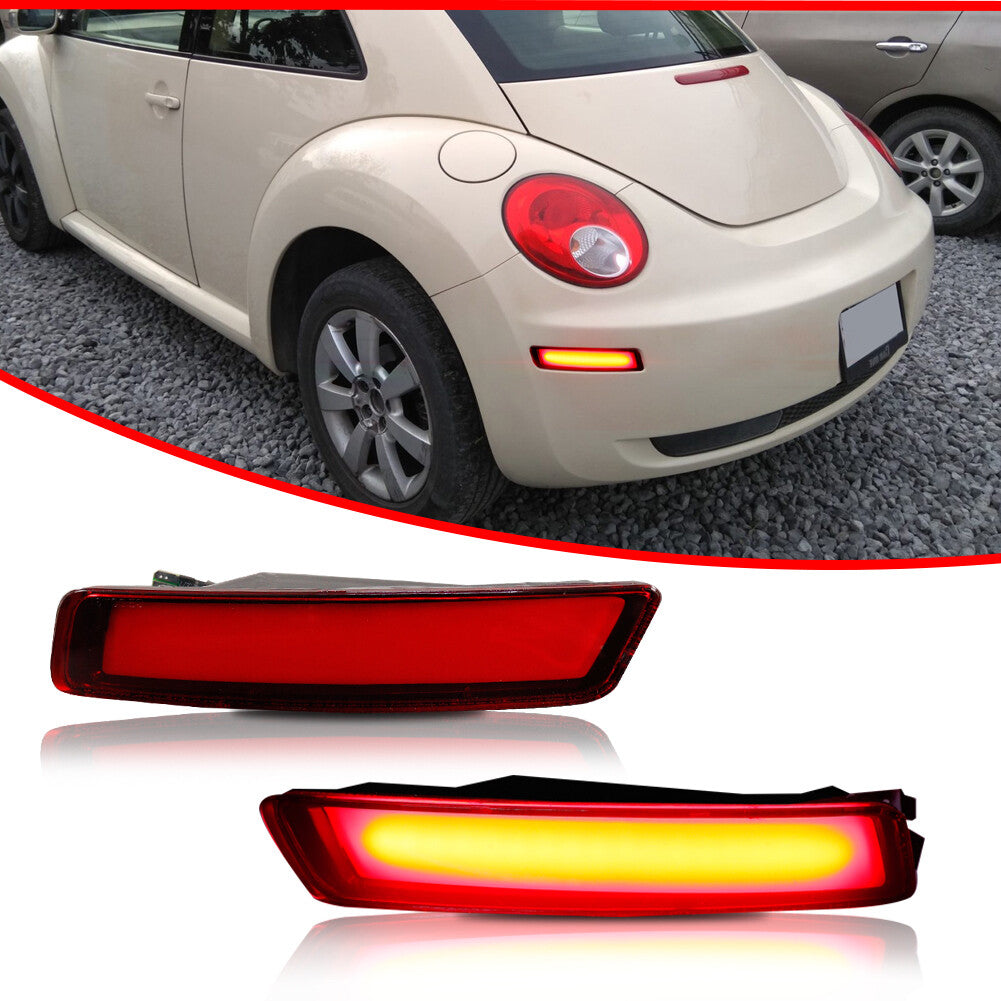 2-pack of red lens LED Reear fender side marker lights for 06-10 for Volkswagen Beetle