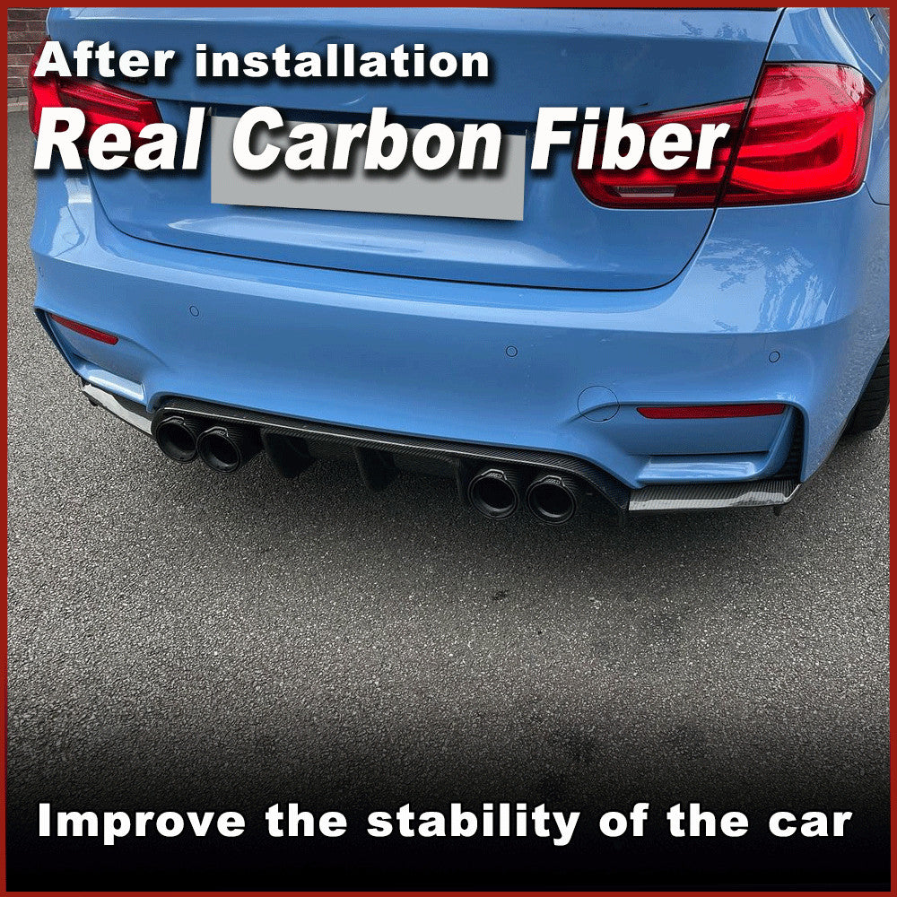 REAL CARBON Rear Bumper Spoiler Splitter Flaps for BMW F80 M3 F82 F83 M4 2015-19