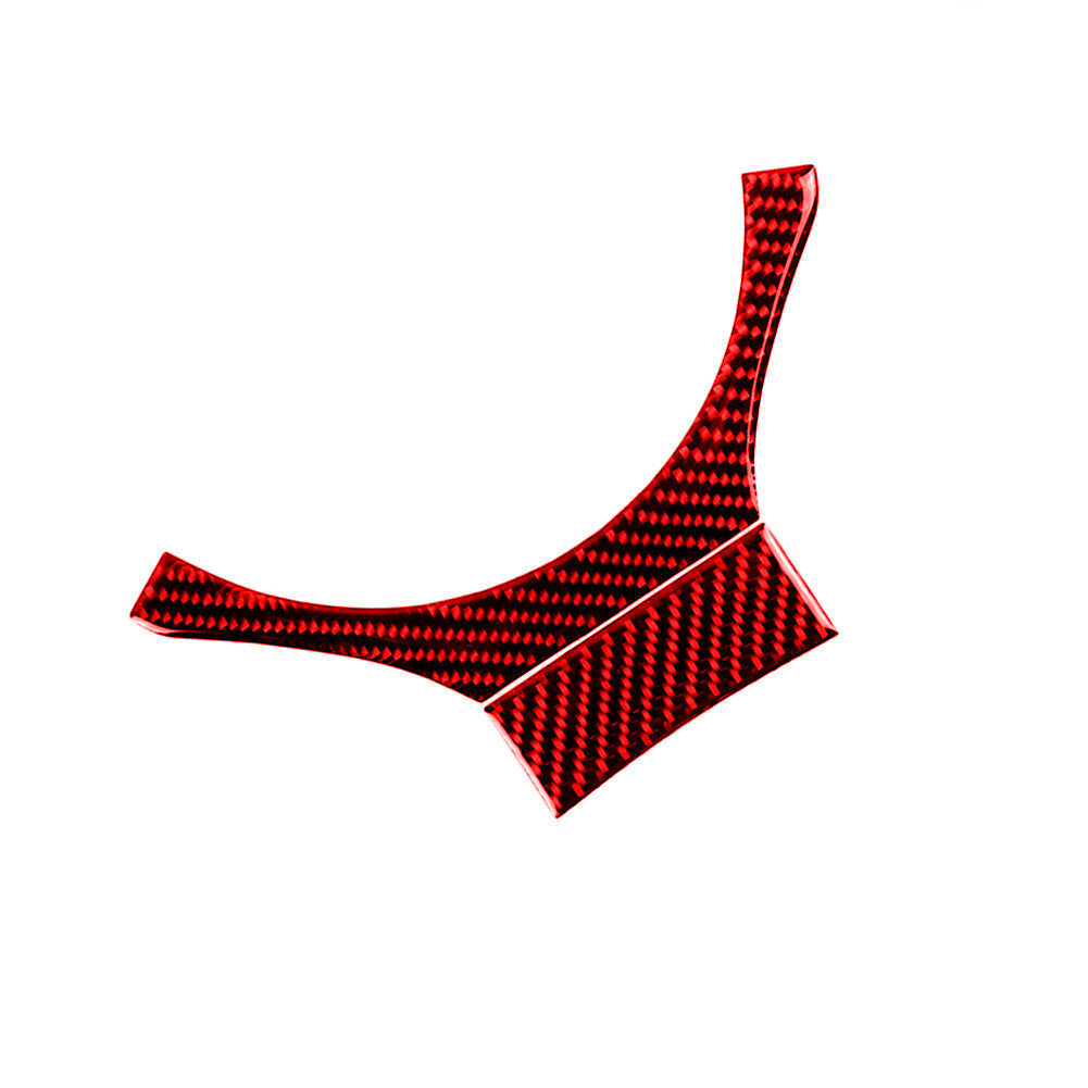 Red carbon fiber steering wheel cover trim suitable for Lexus IS250 IS350 2014-17