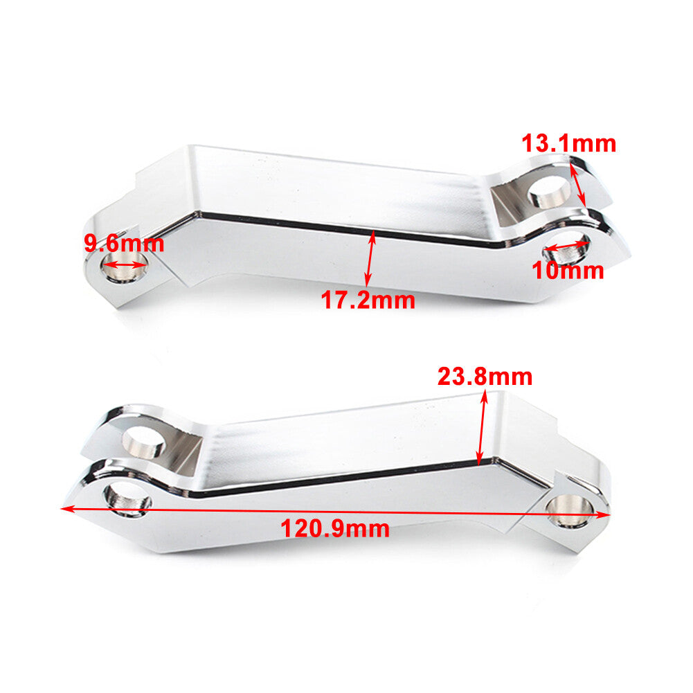 Black Cut Male Mount Foot Peg Extensions for Harley Sportster Softail Road King