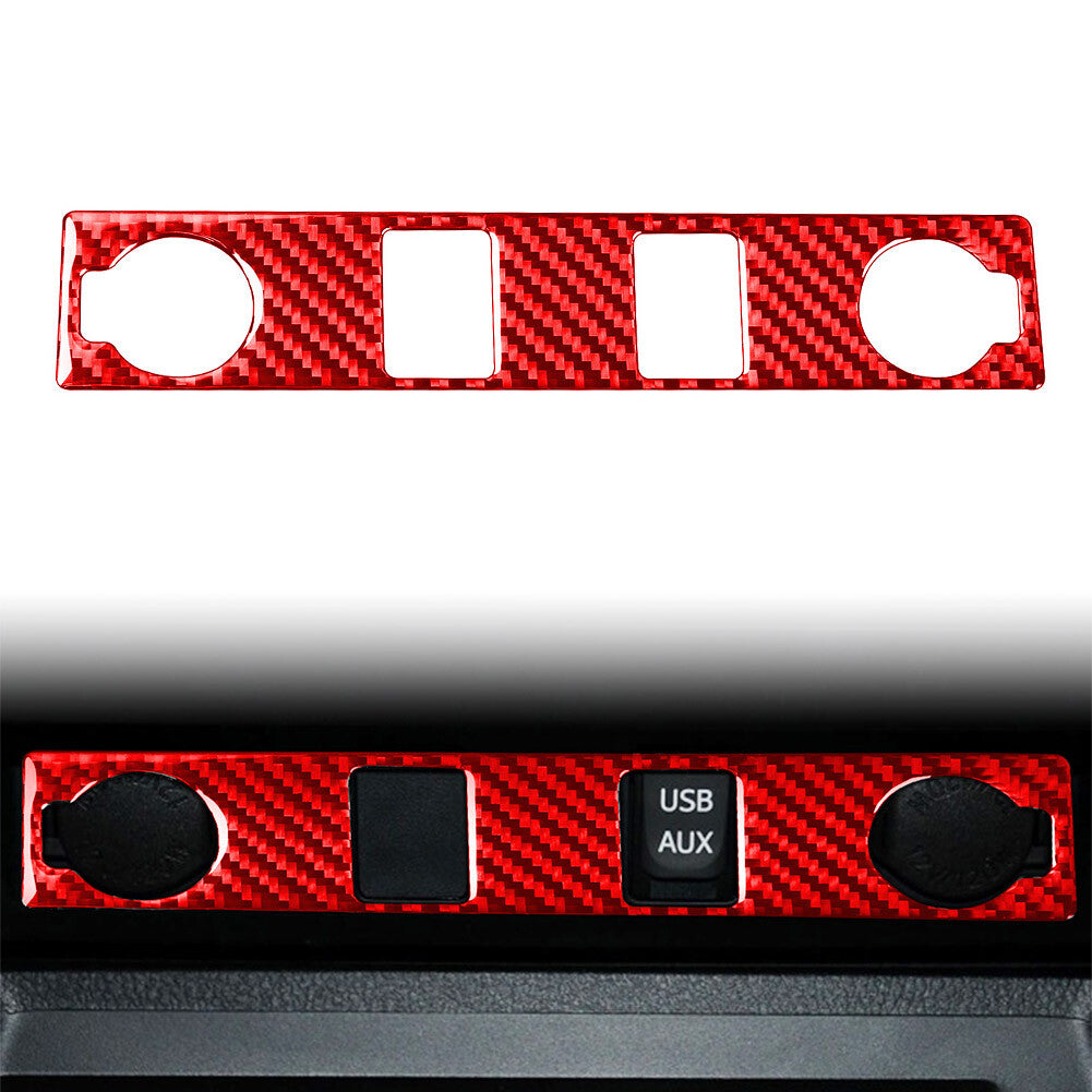 Fit for Toyota Tundra 2014-2021 Carbon Fiber Look Cigar Lighter Panel Cover Trim