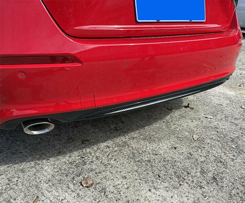 for Honda for Civic 2022-23 Carbon Fiber ABS Rear Bumper Bottom protector Strip Trim