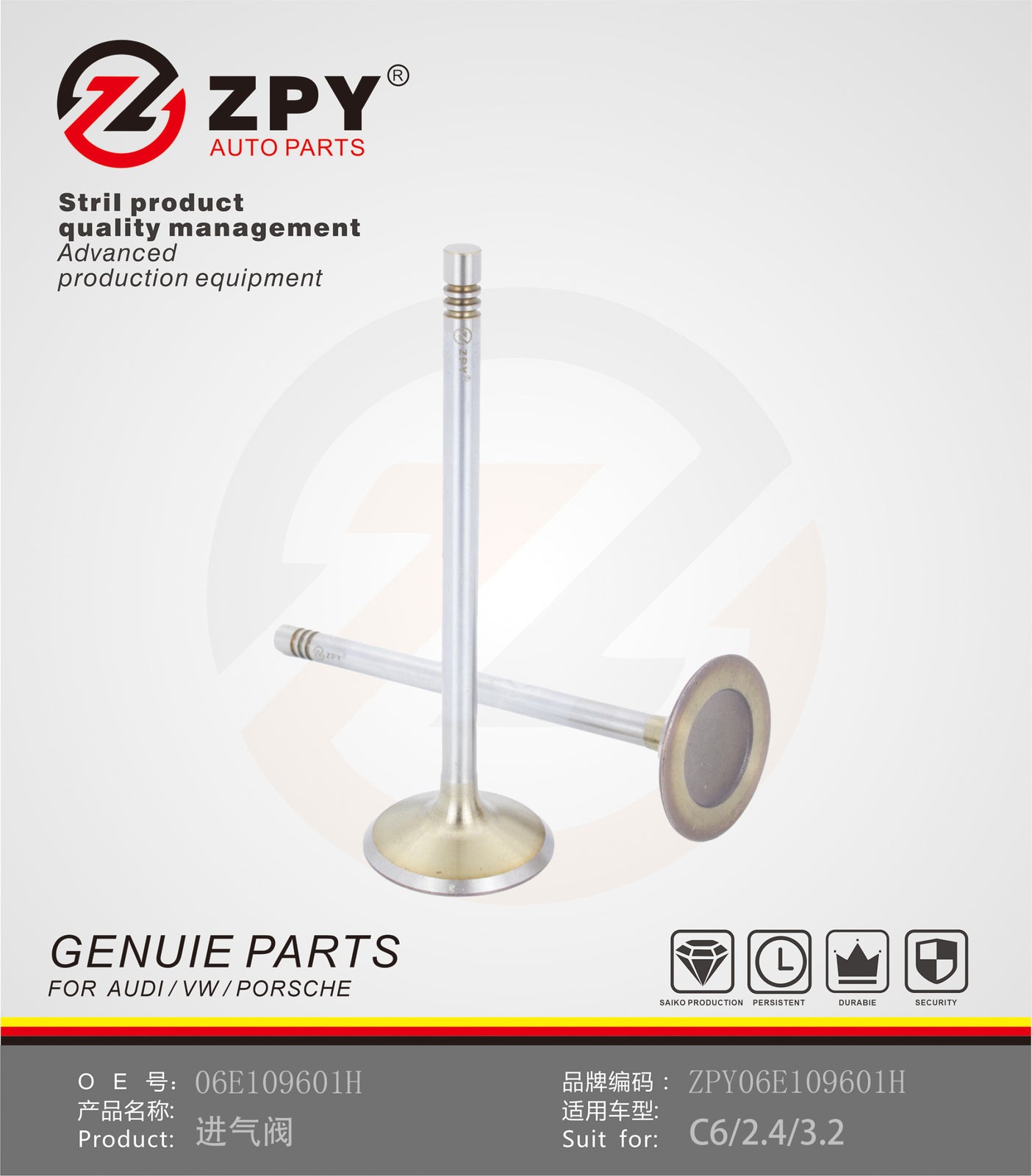 ZPY 24x for VW Touareg for Audi A4 A5 A6 A7 Q5 Q7 3.0T Intake Exhaust Valves Set