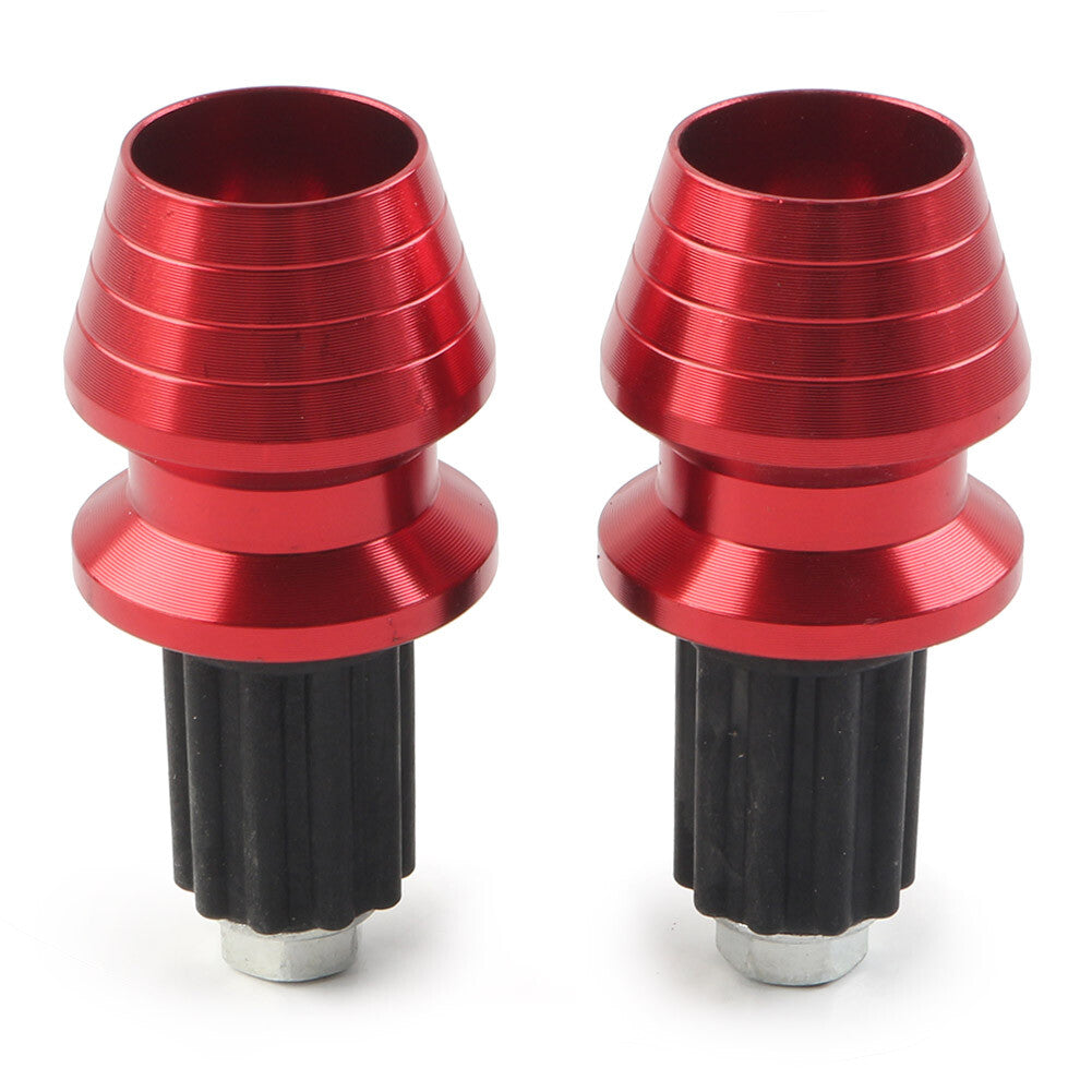 7/8 Pair CNC Bar End Plugs Sliders Hand Grips Handlebar Motorcycle Aluminum Red