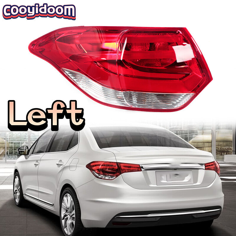 Left TailLight for Citroen C4L II 2013-2015 Rear Light Cover Reversing Light