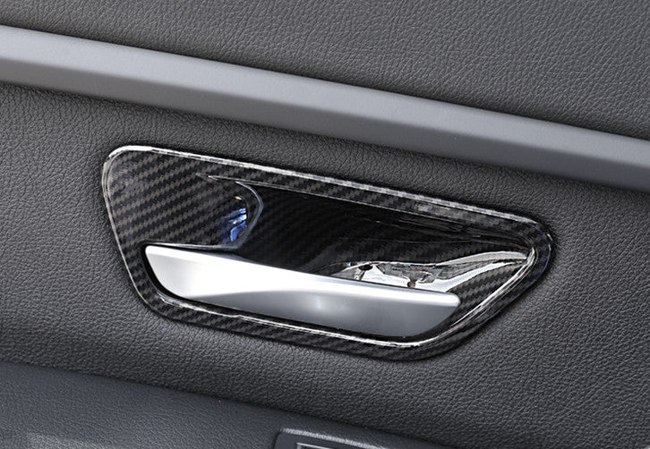 for BMW 3 4 Series GT 2014-2018 Carbon Fiber Look Inner Door Bowl Frame Trim 4P