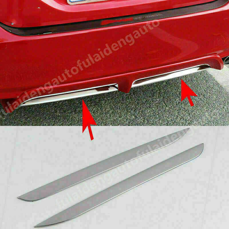 2P for Toyota for Camry SE XSE 2018-2020 Chrome Rear Bumper Lower Cover Trim ABS
