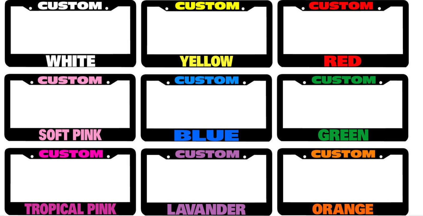1 piece car license plate frame cover rear boot, 1 custom color for BMW