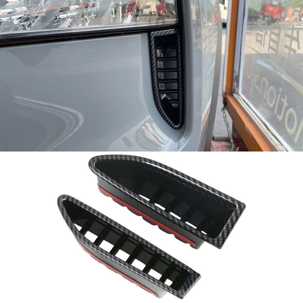 2P Carbon Style Front Bumper Head Light Eyelid Cover Trim for Nissan Rogue 21-23