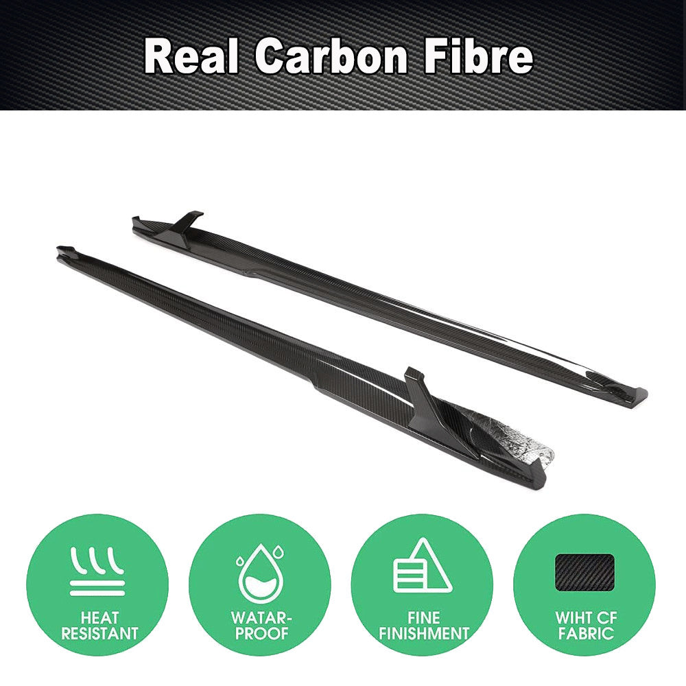 for Porsche 911 991 Carrera Targa S 4S Dry Carbon Fiber Side Skirt Extension Lip