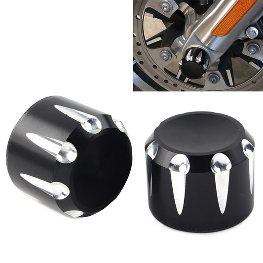 Fit for Harley Touring Road King Electra Glide CNC Front Axle Cap Nut Covers
