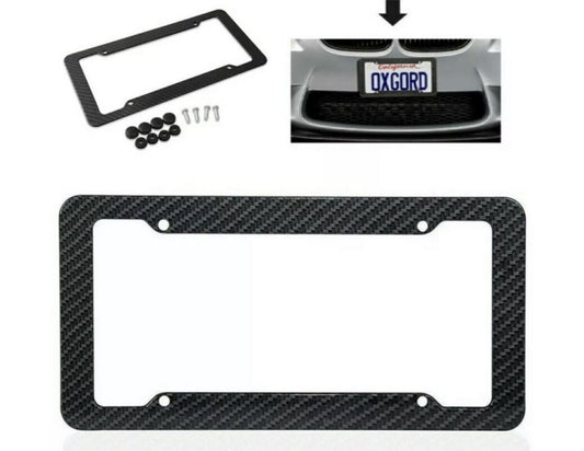 Car license plate, frame, cap, boot, trunk, black carbon, suitable for Honda