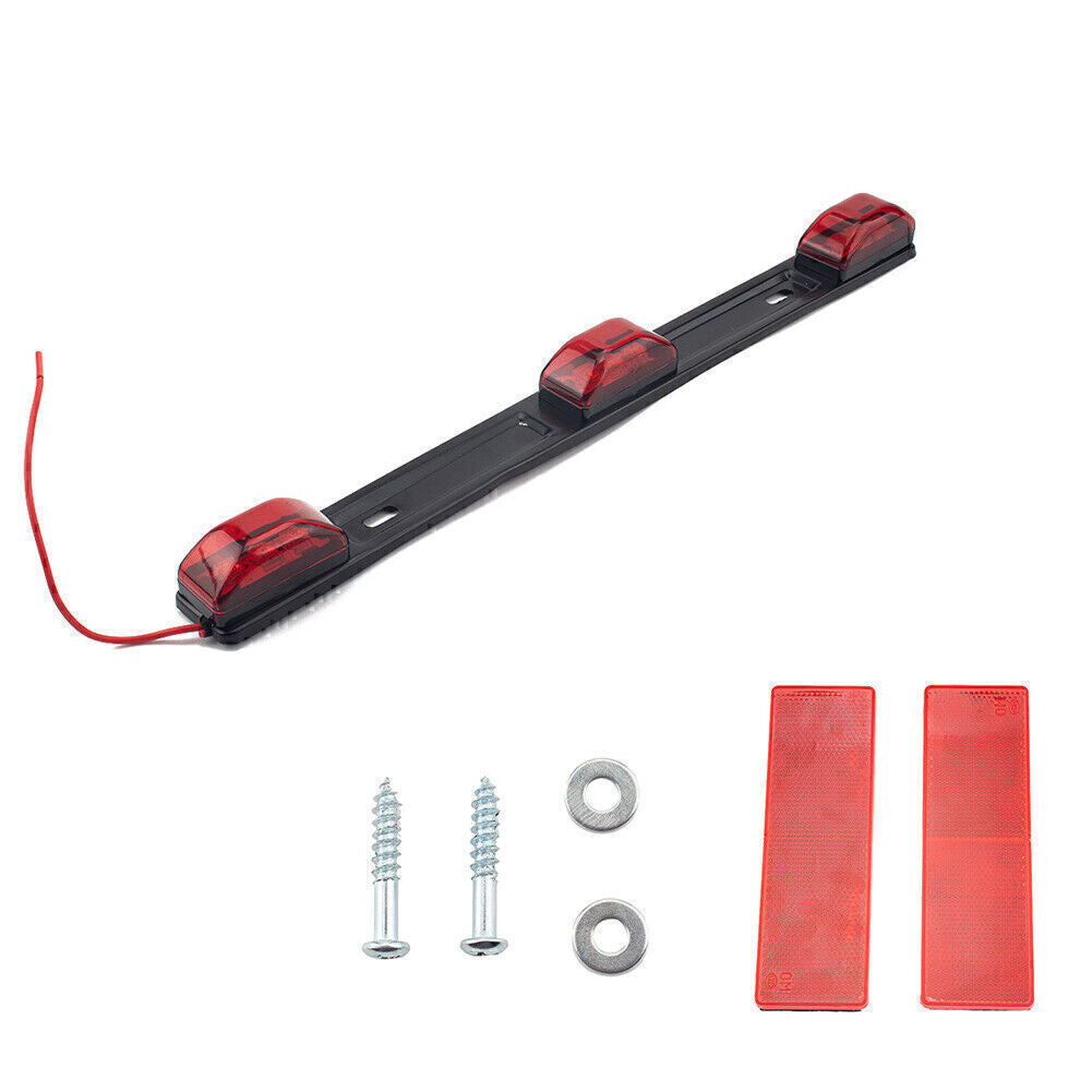 17in Red Bright Led ID Bar 3 Led Marker Light Truck Trailer BUS Clearance Light